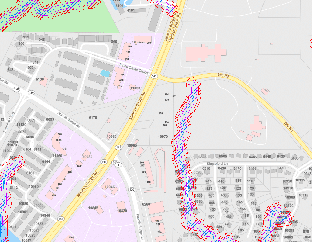 Map without Watershed on Medlock Bridge Rd - Johns Creek Post