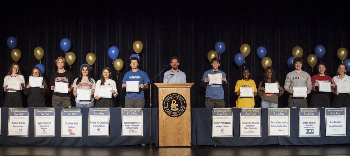St Pius Fine Arts College Signing Day