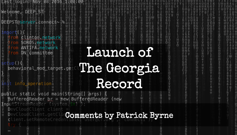 GA Record Launch Party Commentary With Patrick Byrne