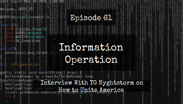 IO Episode 61 – Interview With GA-7 Congressional Candidate YG Nyghtstorm On How To Unite America