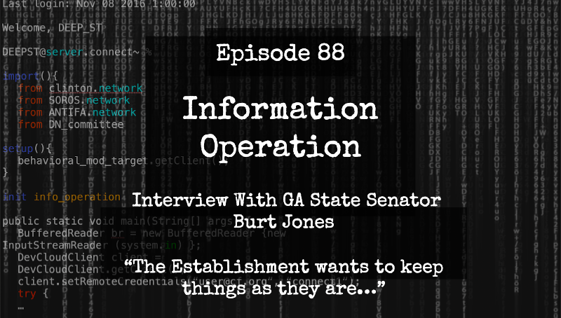 IO Episode 88 – Interview With GA State Senator Burt Jones