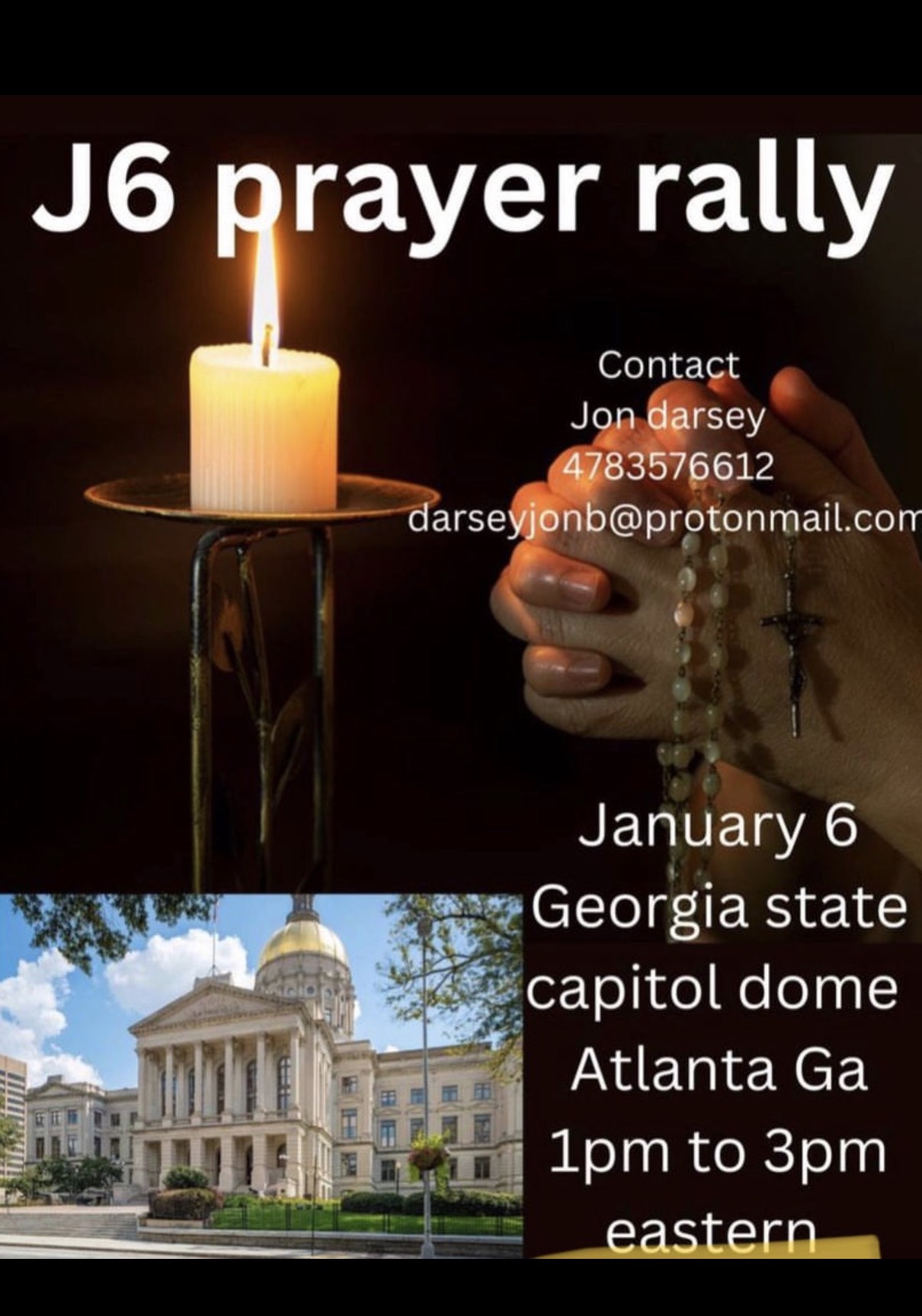 J6 Prayer Rallies Today In Atlanta Metro Area.